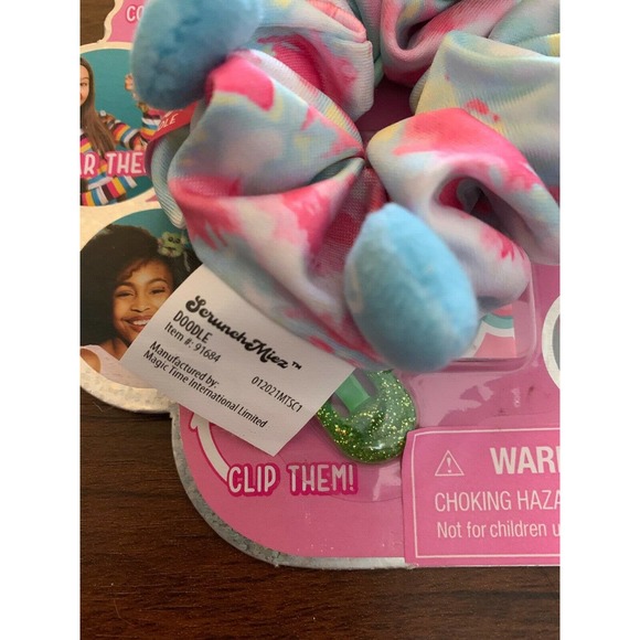 NEW Scrunchmiez Doodle #21 Hair Clip Scrunchie Scrunch Miez - PENGUIN - Picture 5 of 5